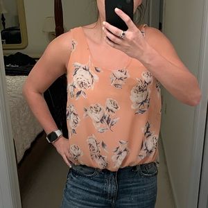 ASTR pink floral tank